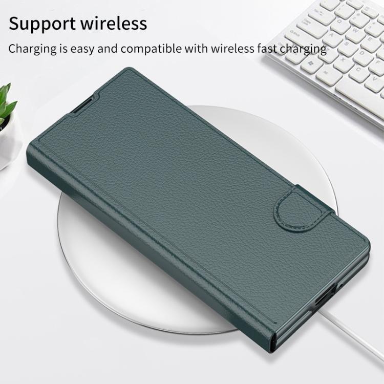 For Samsung Galaxy Z Fold7 5G GKK Integrated Flip Leather Case with Pen Slotm, Stylus Not Included(Grey) - Galaxy Z Fold7 5G Cases by GKK | Online Shopping UK | buy2fix