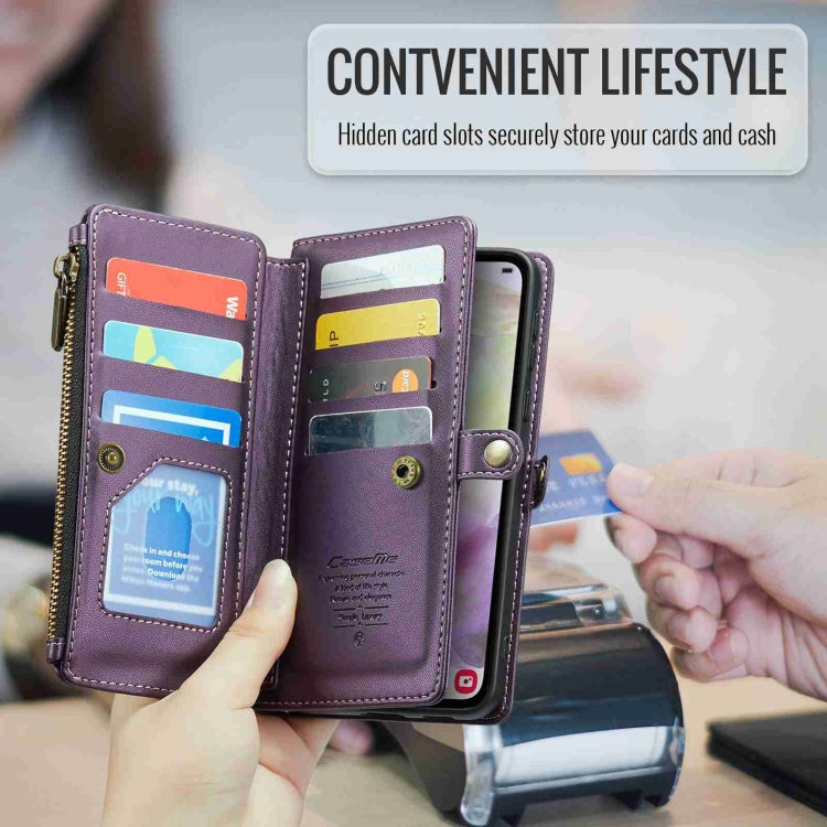 For Samsung Galaxy A35 5G CaseMe C36 Card Slots Zipper Wallet RFID Anti-theft Leather Phone Case(Purple) - Galaxy Phone Cases by CaseMe | Online Shopping UK | buy2fix