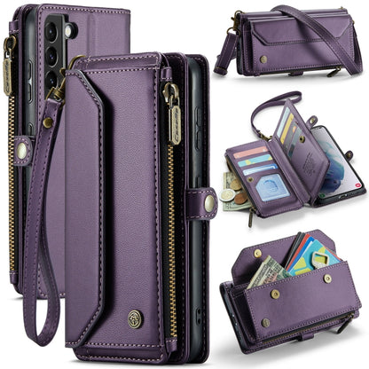 For Samsung Galaxy S21+ 5G CaseMe C36 Card Slots Zipper Wallet RFID Anti-theft Leather Phone Case(Purple) - Galaxy S21+ 5G Cases by CaseMe | Online Shopping UK | buy2fix