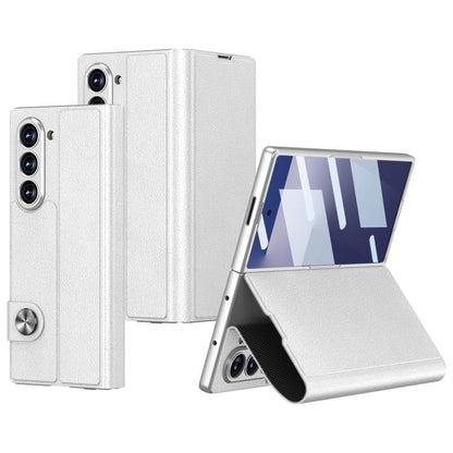 For Samsung Galaxy Z Fold7 5G GKK Integrated Flip Leather Phone Case(Silver) - Galaxy Z Fold7 5G Cases by GKK | Online Shopping UK | buy2fix