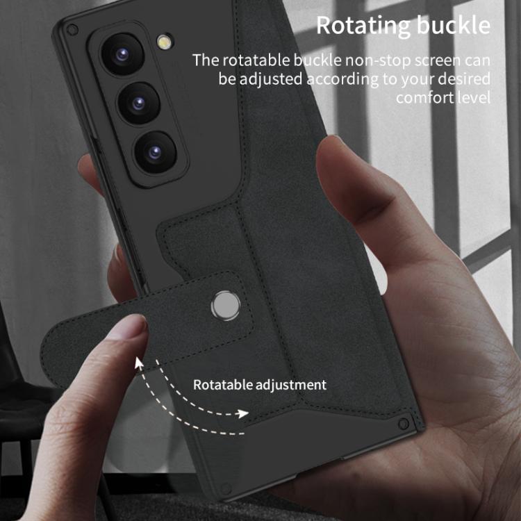 For Samsung Galaxy Z Fold7 5G GKK Integrated Armor Flip Leather Case with Pen Slot, Stylus Not Included(Grey) - Galaxy Z Fold7 5G Cases by GKK | Online Shopping UK | buy2fix