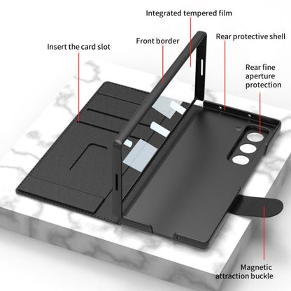 For Samsung Galaxy Z Fold7 5G GKK Integrated Armor Flip Leather Case with Pen Slot, Stylus Not Included(Green) - Galaxy Z Fold7 5G Cases by GKK | Online Shopping UK | buy2fix