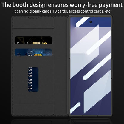 For Samsung Galaxy Z Fold7 5G GKK Integrated Armor Flip Leather Case with Pen Slot, Stylus Not Included(Litchi Texture) - Galaxy Z Fold7 5G Cases by GKK | Online Shopping UK | buy2fix