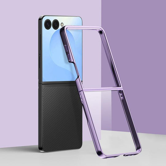 For Galaxy Z Flip8 5G 6D Electroplating PC Shockproof Phone Case(Purple)