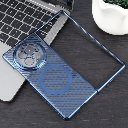 For vivo X Fold3 Pro 6D Plated Carbon Fiber Clear Magsafe PC Phone Case(Dream Blue) by buy2fix
