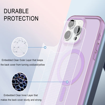 For iPhone 14 Pro Max Colorful MagSafe Magnetic PC + TPU Phone Case(Light Purple) - iPhone 14 Pro Max Cases by buy2fix | Online Shopping UK | buy2fix