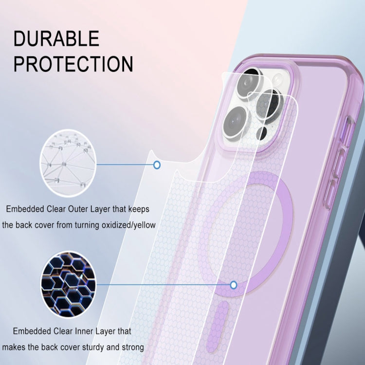 For iPhone 13 Pro Max Colorful MagSafe Magnetic PC + TPU Phone Case(Light Purple) - iPhone 13 Pro Max Cases by buy2fix | Online Shopping UK | buy2fix