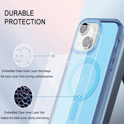 For iPhone 13 Colorful MagSafe Magnetic PC Hybrid TPU Phone Case(Blue) by buy2fix