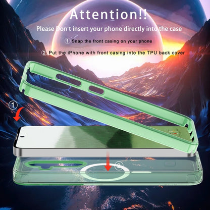 For Samsung Galaxy S24 5G Colorful MagSafe Magnetic PC + TPU Phone Case(Green) - Galaxy S24 5G Cases by buy2fix | Online Shopping UK | buy2fix