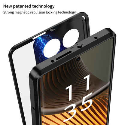 For Motorola Moto X50 Ultra Snap Buckle Metal Frame Frosted Phone Case(Black) - Motorola Cases by buy2fix | Online Shopping UK | buy2fix