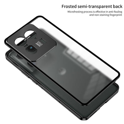 For Motorola Moto X50 Ultra Snap Buckle Metal Frame Frosted Phone Case(Black) - Motorola Cases by buy2fix | Online Shopping UK | buy2fix