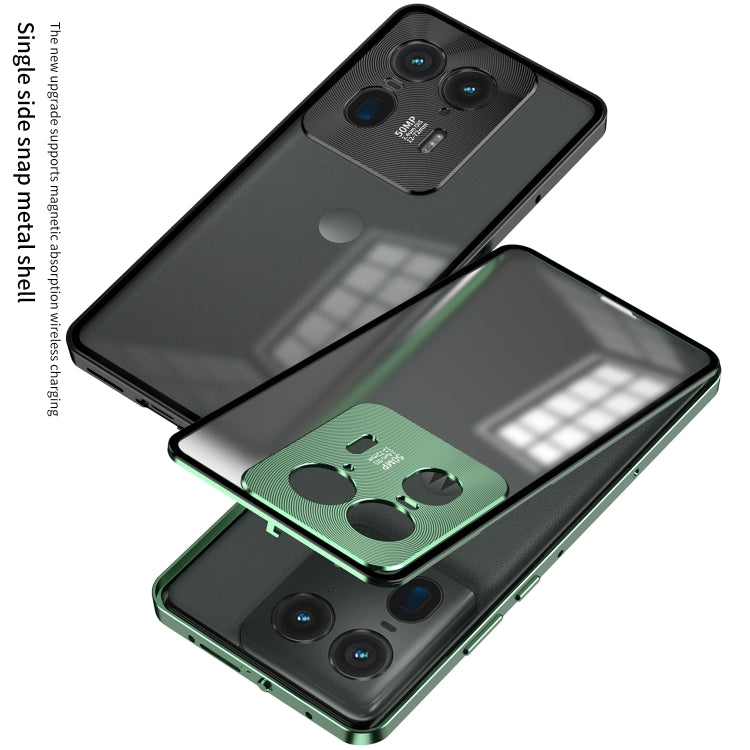 For Motorola Moto X50 Ultra Snap Buckle Metal Frame Frosted Phone Case(Black) - Motorola Cases by buy2fix | Online Shopping UK | buy2fix
