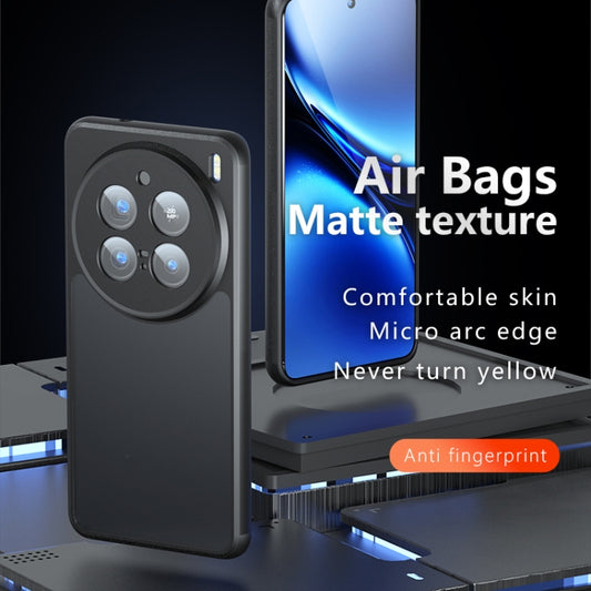 For vivo X200 Pro Armor Precise Hole PC Hybrid TPU Phone Case(Frosted Black) by buy2fix