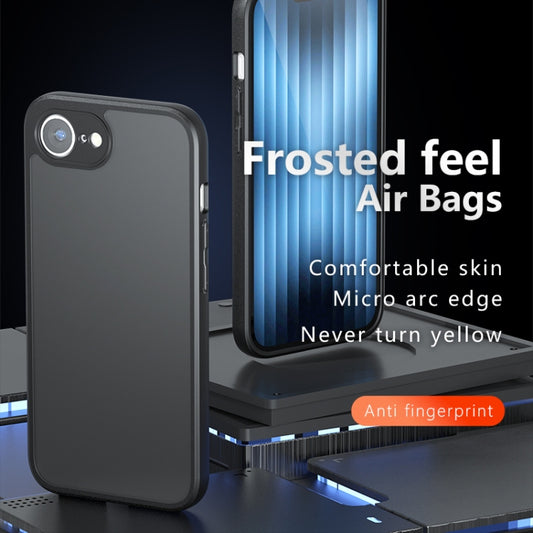 For iPhone 16e Armor Precise Hole PC Hybrid TPU Phone Case(Frosted Black) by buy2fix