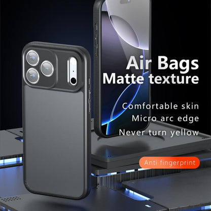 For iPhone Air Armor Precise Hole PC Hybrid TPU Phone Case(Frosted Black) - iPhone Air Cases by buy2fix | Online Shopping UK | buy2fix