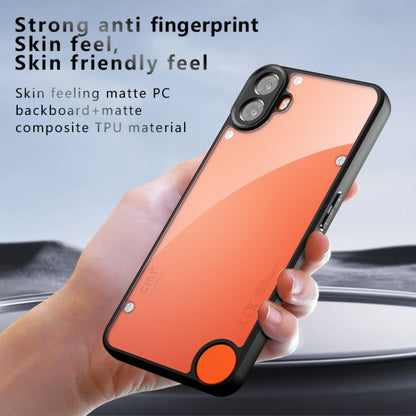 For Nothing CMF Phone 1 Armor Precise Hole PC Hybrid TPU Phone Case(Frosted Black) - Nothing Cases by buy2fix | Online Shopping UK | buy2fix