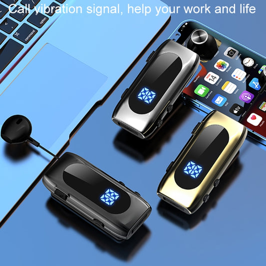 K55 Business Lavalier Wireless Bluetooth Earphone(Gold) by buy2fix