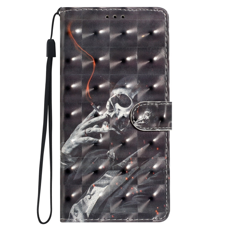 For iPhone 16 3D Pattern Leather Phone Case(Skull) - iPhone 16 Cases by buy2fix | Online Shopping UK | buy2fix