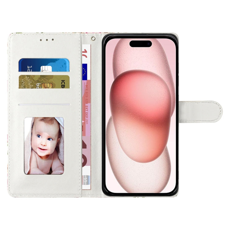 For iPhone 16 Plus 3D Pattern Leather Phone Case(3D Pink Blue Marble) by buy2fix