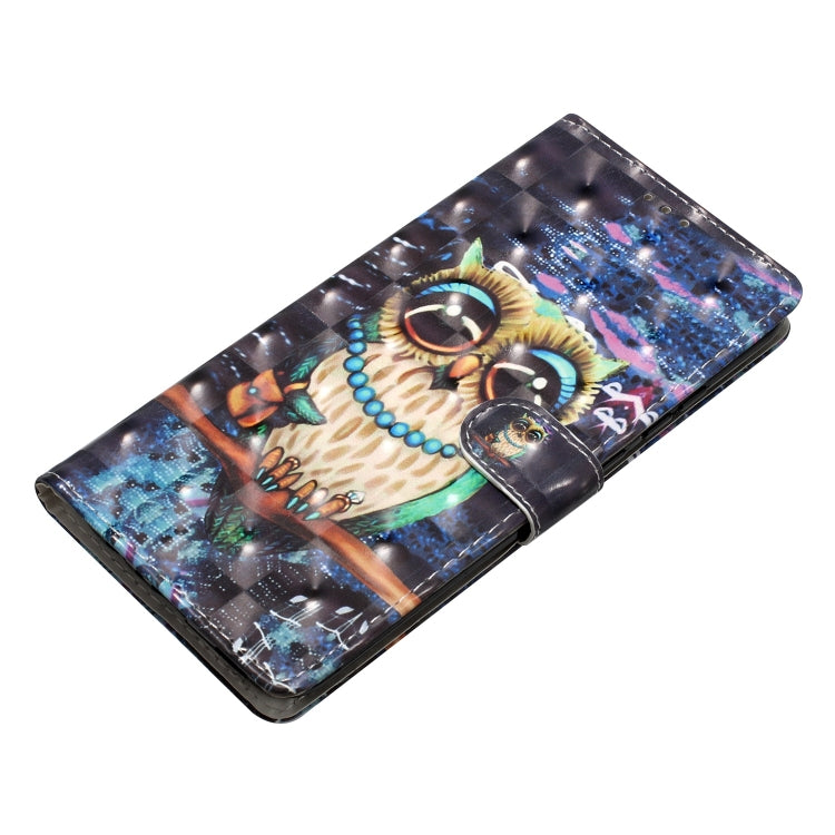 For iPhone 16 Pro 3D Pattern Leather Phone Case(Big-eyed owl) by buy2fix