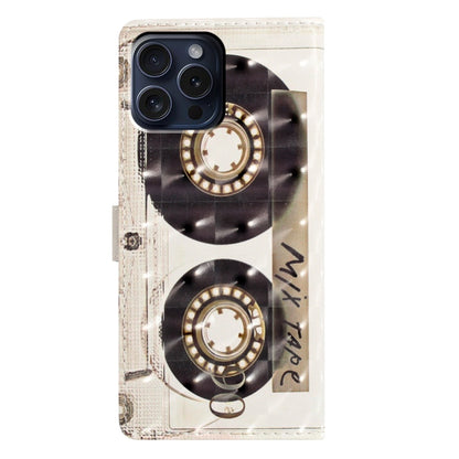 For iPhone 16 Pro 3D Pattern Leather Phone Case(Tape) by buy2fix