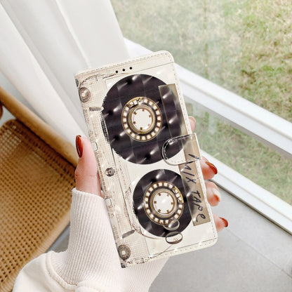 For iPhone 16 Pro 3D Pattern Leather Phone Case(Tape) by buy2fix