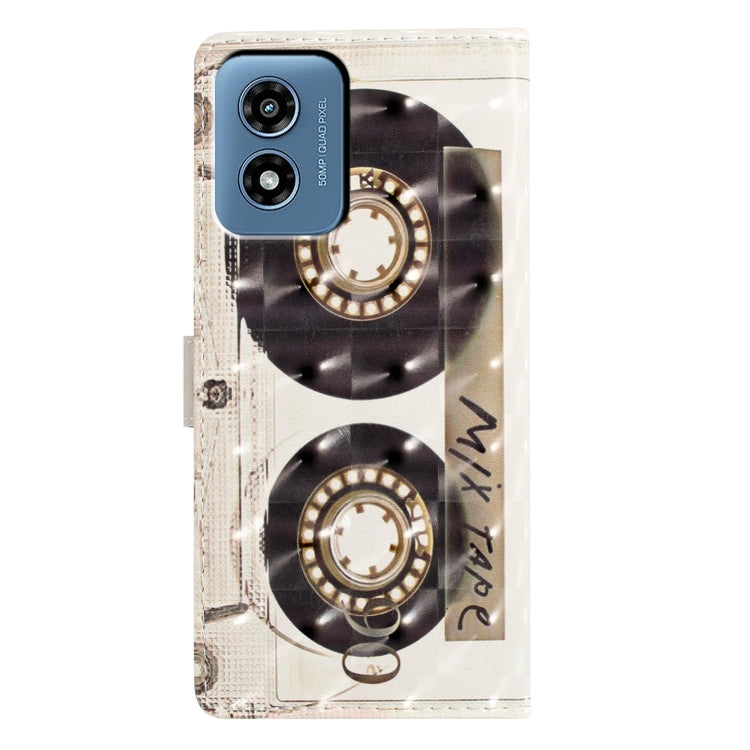 For Motorola Moto G Play 2024 3D Pattern Leather Phone Case(Tape) - Motorola Cases by buy2fix | Online Shopping UK | buy2fix