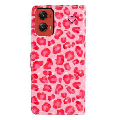 For Motorola Moto G Stylus 5G 2024 3D Pattern Leather Phone Case(Pink Leopard Print) by buy2fix