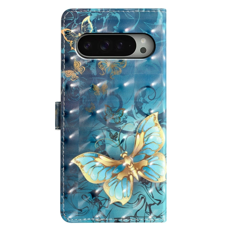 For Google Pixel 9 Pro XL 3D Pattern Leather Phone Case(3D Butterfly) - Google Cases by buy2fix | Online Shopping UK | buy2fix