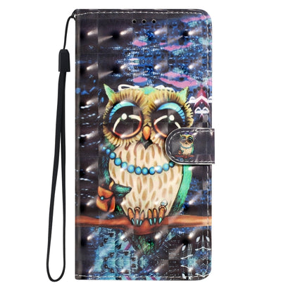 For Google Pixel 9 Pro XL 3D Pattern Leather Phone Case(Big-eyed owl) by buy2fix