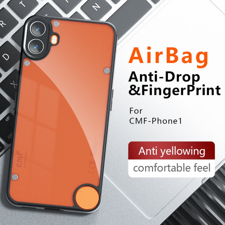 For Nothing CMF Phone 1 Armor Precise Hole PC Hybrid TPU Phone Case(Transparent) - Nothing Cases by buy2fix | Online Shopping UK | buy2fix
