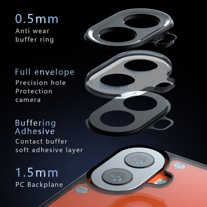 For Nothing CMF Phone 1 Armor Precise Hole PC Hybrid TPU Phone Case(Transparent) - Nothing Cases by buy2fix | Online Shopping UK | buy2fix