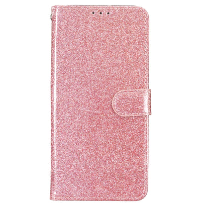 For iPhone 16 Glitter Powder Flip Leather Phone Case(Rose Gold) - iPhone 16 Cases by buy2fix | Online Shopping UK | buy2fix