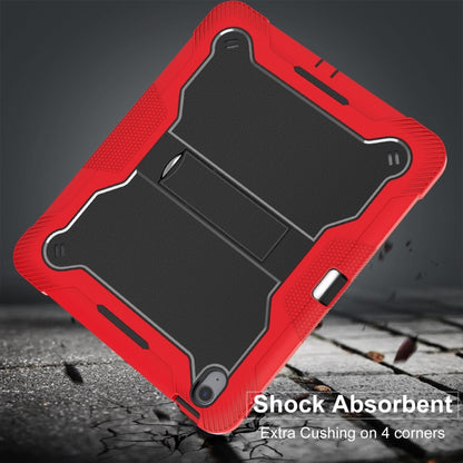 For iPad Air 13 2024 Shockproof Silicone Hybrid PC Tablet Case with Holder(Black + Red) - iPad Air 13 2024 Cases by buy2fix | Online Shopping UK | buy2fix