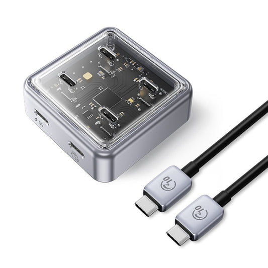 ORICO XHJ4C-G2 4-Port Compact Zinc Alloy USB Type-C 3.0 HUB Expand Converter(Silver) - USB HUB by ORICO | Online Shopping UK | buy2fix