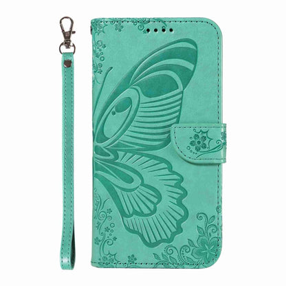 For OnePlus 12 Swallowtail Butterfly Embossed Leather Phone Case(Green) by buy2fix