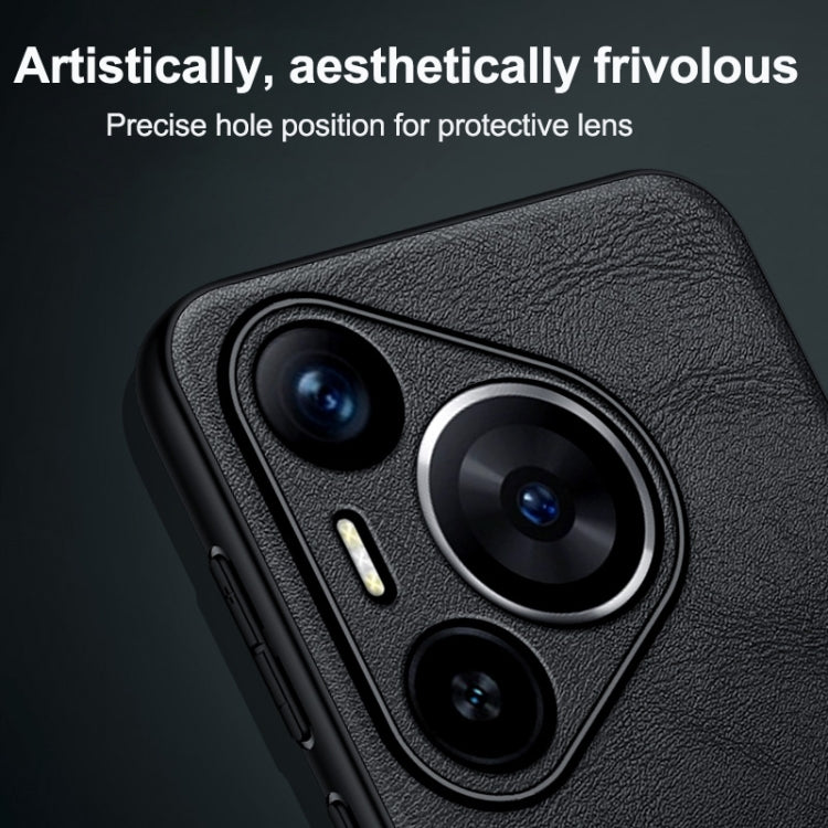 For Huawei nova 13 Pro SULADA Shockproof TPU Hybrid Handmade Leather Phone Case(Black) by SULADA