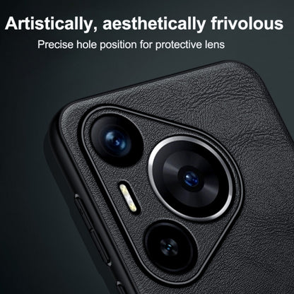 For Huawei nova 13 Pro SULADA Shockproof TPU Hybrid Handmade Leather Phone Case(Black) by SULADA