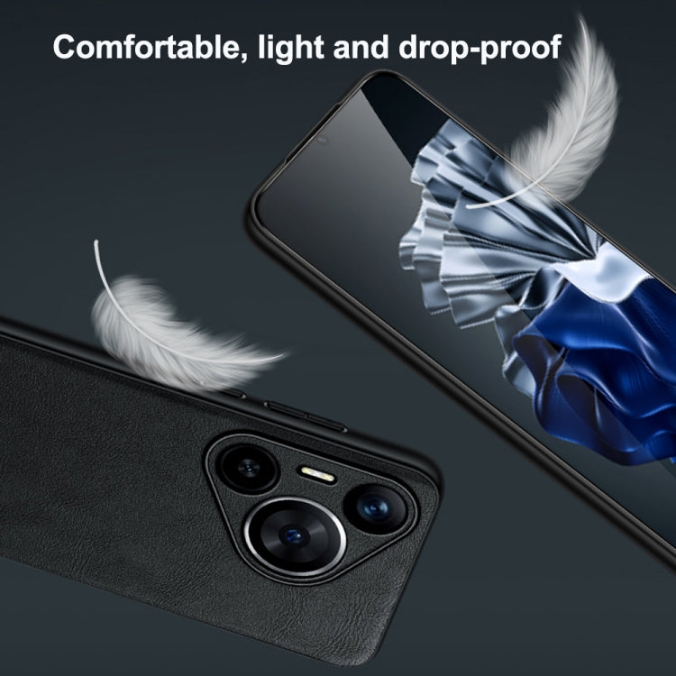 For Huawei nova 13 Pro SULADA Shockproof TPU Hybrid Handmade Leather Phone Case(Black) by SULADA