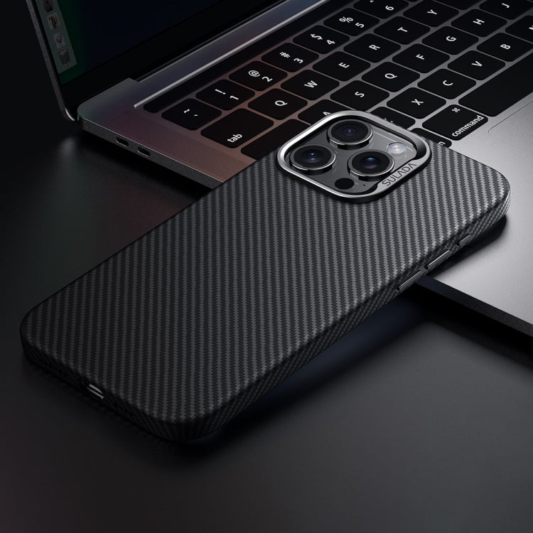 For iPhone 14 Pro Max SULADA 600D Kevlar Texture PC Shockproof Phone Case(Black) - iPhone 14 Pro Max Cases by SULADA | Online Shopping UK | buy2fix