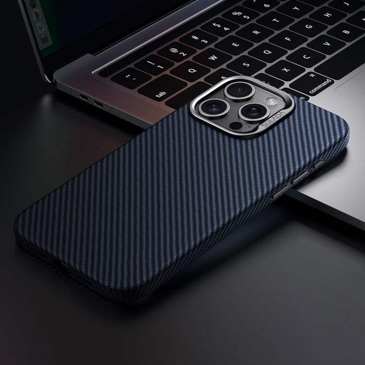 For iPhone 14 Pro Max SULADA 600D Kevlar Texture PC Shockproof Phone Case(Blue) - iPhone 14 Pro Max Cases by SULADA | Online Shopping UK | buy2fix
