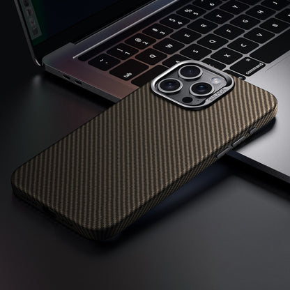 For iPhone 14 Pro SULADA 600D Kevlar Texture PC Shockproof Phone Case(Brown) - iPhone 14 Pro Cases by SULADA | Online Shopping UK | buy2fix