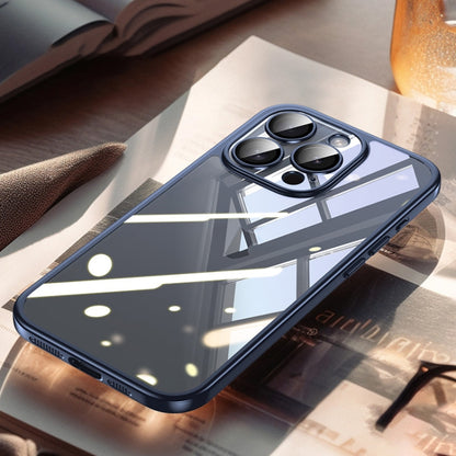 For iPhone 15 Pro SULADA Electroplating Frosted PC + TPU Shockproof Phone Case(Blue) - iPhone 15 Pro Tempered Glass by SULADA | Online Shopping UK | buy2fix