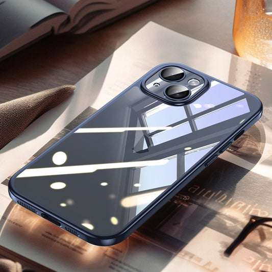 For iPhone 14 Plus SULADA Electroplating Frosted PC + TPU Shockproof Phone Case(Blue) - iPhone 14 Plus Cases by SULADA | Online Shopping UK | buy2fix