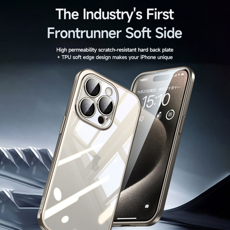 For iPhone 15 Pro Max SULADA Electroplating Frosted PC + TPU Shockproof Phone Case(Silver) - iPhone 15 Pro Max Cases by SULADA | Online Shopping UK | buy2fix