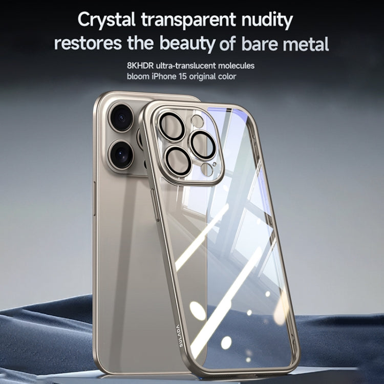 For iPhone 15 Pro Max SULADA Electroplating Frosted PC + TPU Shockproof Phone Case(Silver) - iPhone 15 Pro Max Cases by SULADA | Online Shopping UK | buy2fix