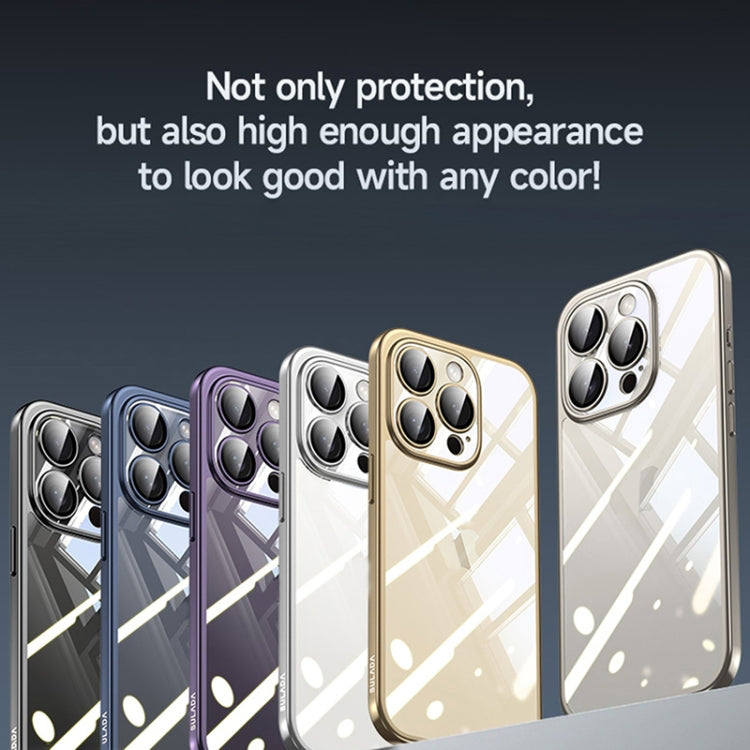 For iPhone 15 Pro Max SULADA Electroplating Frosted PC + TPU Shockproof Phone Case(Blue) - iPhone 15 Pro Max Cases by SULADA | Online Shopping UK | buy2fix