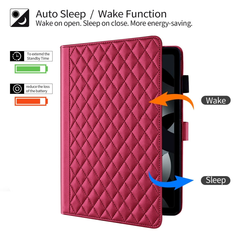 For iPad 2025 / 2022 Rhombus Lattice Leather Smart Tablet Case(Red) - iPad 2025 / 2022 Cases by buy2fix | Online Shopping UK | buy2fix