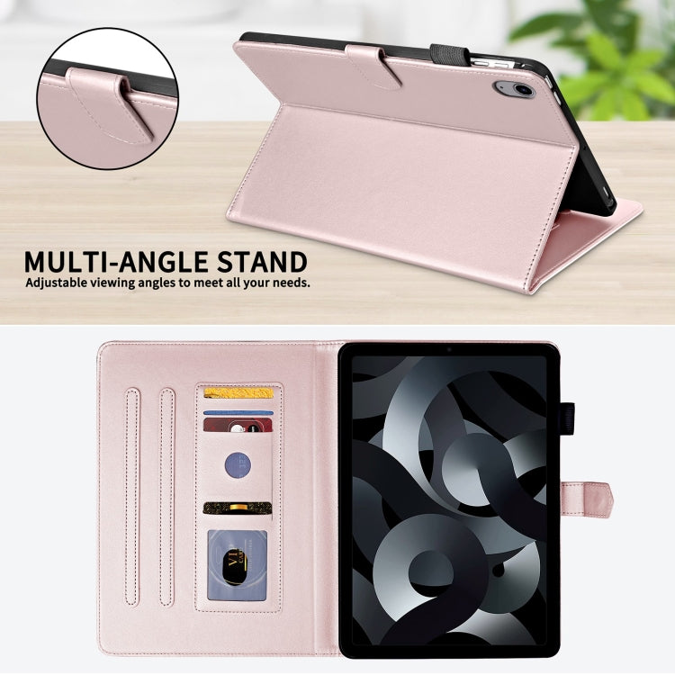 For iPad 2025 / 2022 Rhombus Lattice Leather Smart Tablet Case(Rose Gold) - iPad 2025 / 2022 Cases by buy2fix | Online Shopping UK | buy2fix