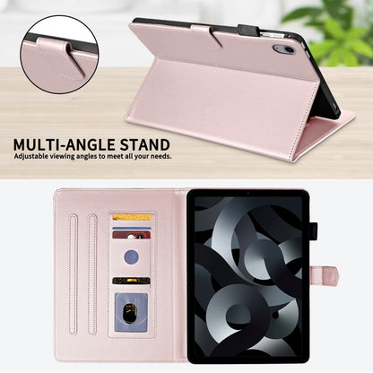 For iPad 2025 / 2022 Rhombus Lattice Leather Smart Tablet Case(Rose Gold) - iPad 2025 / 2022 Cases by buy2fix | Online Shopping UK | buy2fix